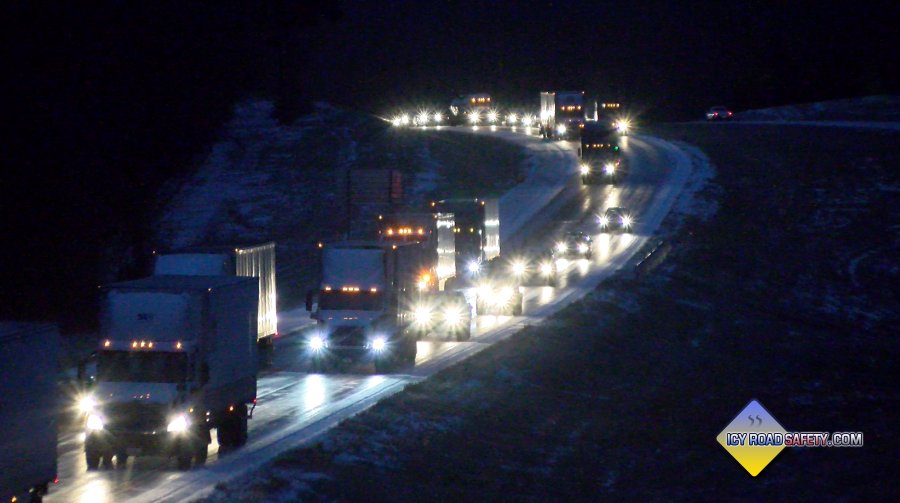 Northern Mississippi icy roads