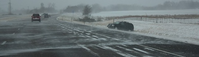 4WD SUV in a ditch