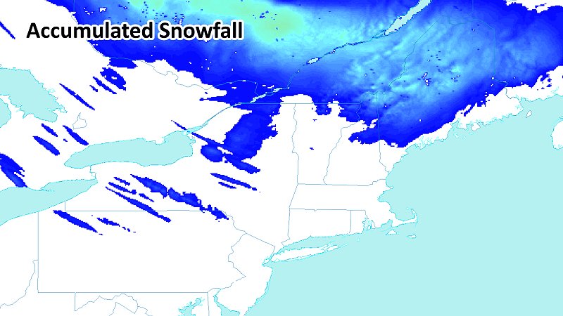 Snow accumulation temperature chart