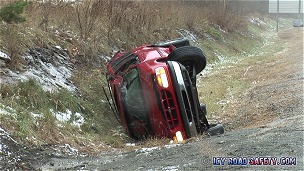 Rollover from black ice