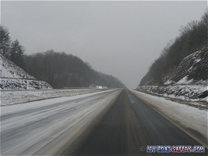 Snow-covered interstate